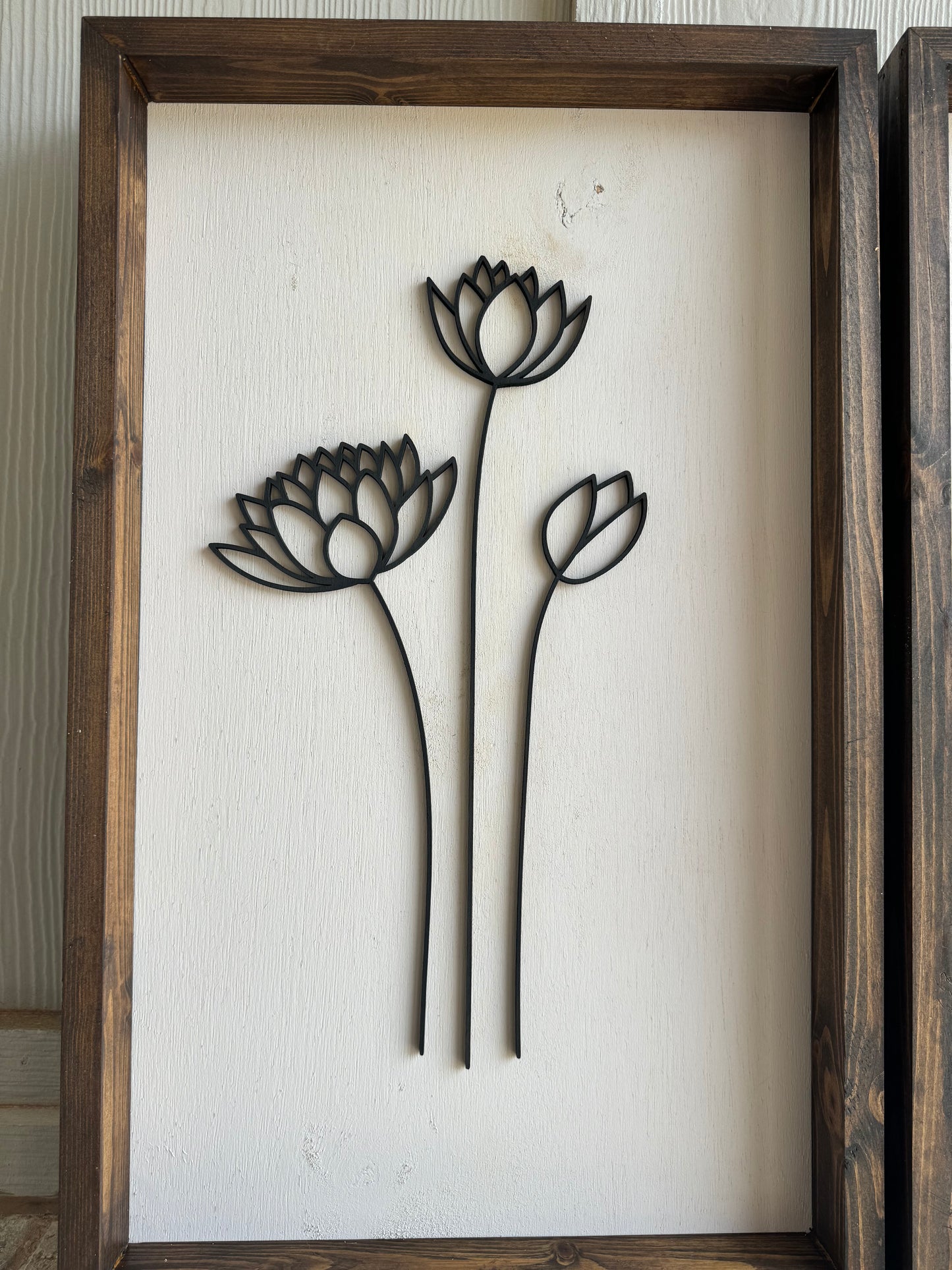 Custom Wood frames with Birth Month Flowers